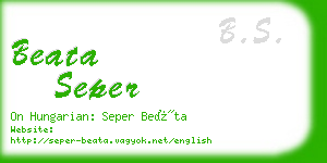 beata seper business card